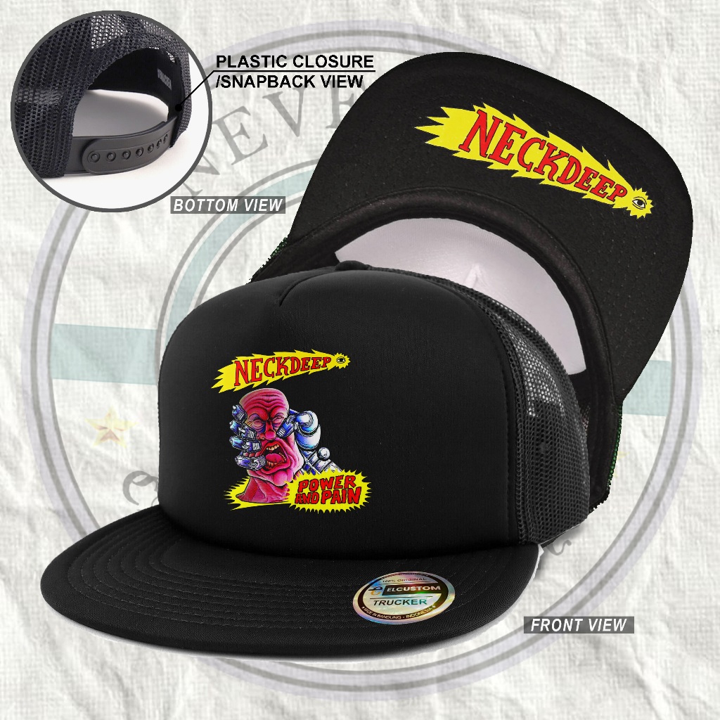 Snapback NEECKDEEP /Death Trash Metal /Snapback/Snapback jaring/Snapback Band/Topi Trucker /Topi Jar