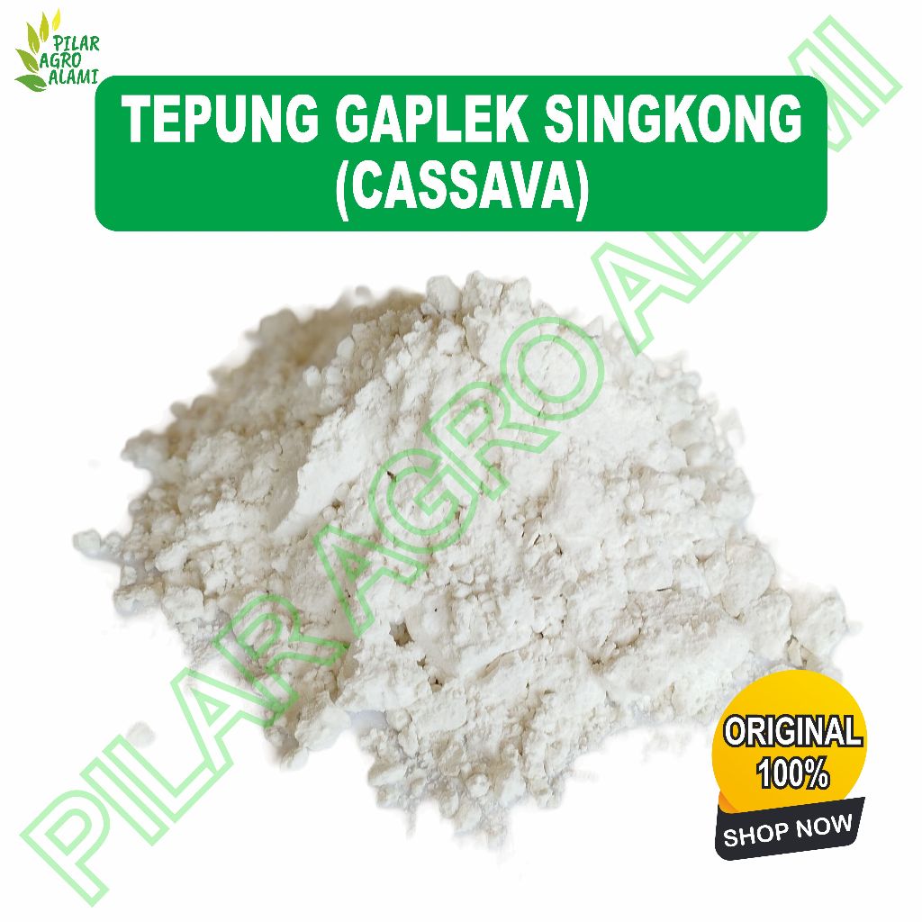 

Tepung gaplek/tepung tiwul terbuat dari singkong gaplek asli