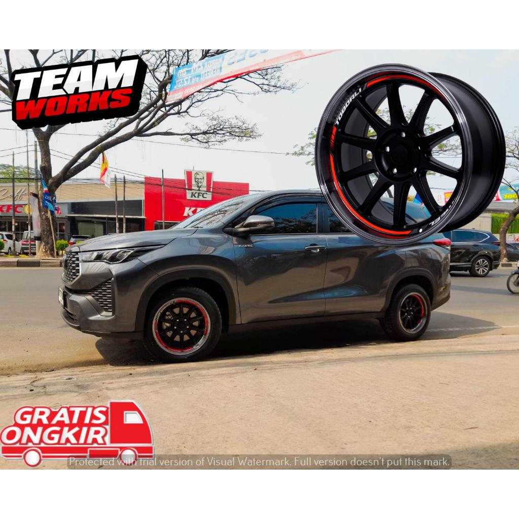 VELG RACING INNOVA ZENIX RING 18 HSR TOBOALI RALLY LOOK R18 PELEK CELONG PCD 5X114,3 BLACK POLISH