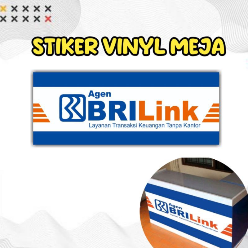 

STIKER VINYL MEJA AGEN BRILINK SIMPLE BIRU PUTIH