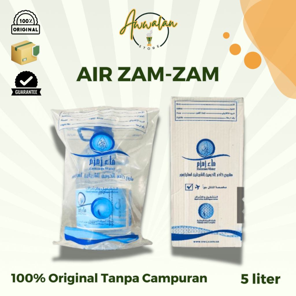 

Air Zamzam / Zam Zam Asli Original 100% 5 Liter Makkah Oleh Oleh Haji Dan Umroh Grosir