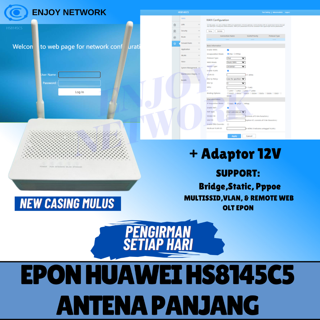 Huawei Epon HS8145C5 - Dengan Adaptor