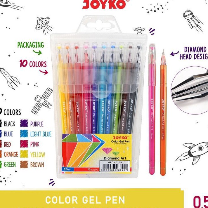 

Sale Pulpen Gel Warna Joyko GPC31S Diamont Art 1set1warna