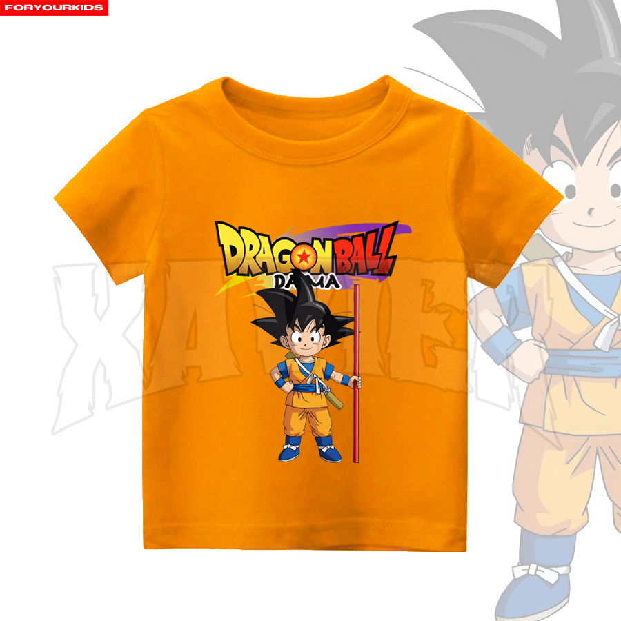 BAJU ANAK KAOS ANAK KARAKTER GOKU MINI DRAGON BALL DAIMA ANIME
