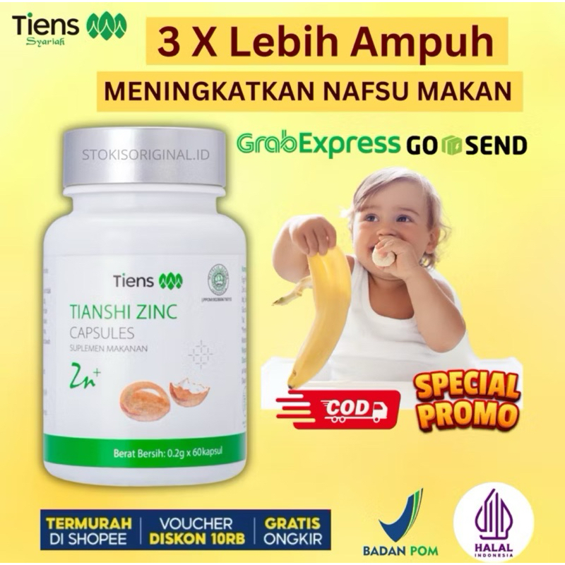 Tiens Zinc Capsules Suplemen Penambah Tinggi badan Anak & Remaja - Suplemen kecerdasan otak anak