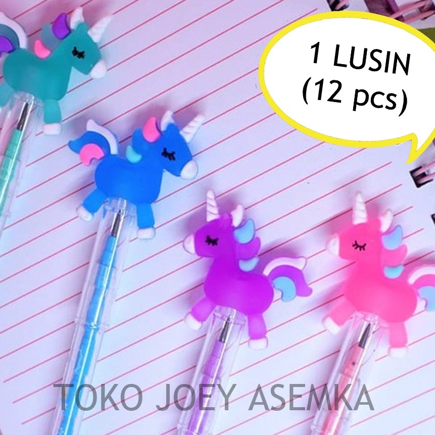 

KF7 12 PCS PENSIL SUSUN UNICORN RUN PENCIL BENSIA LANTU BISA DIISI ULANG