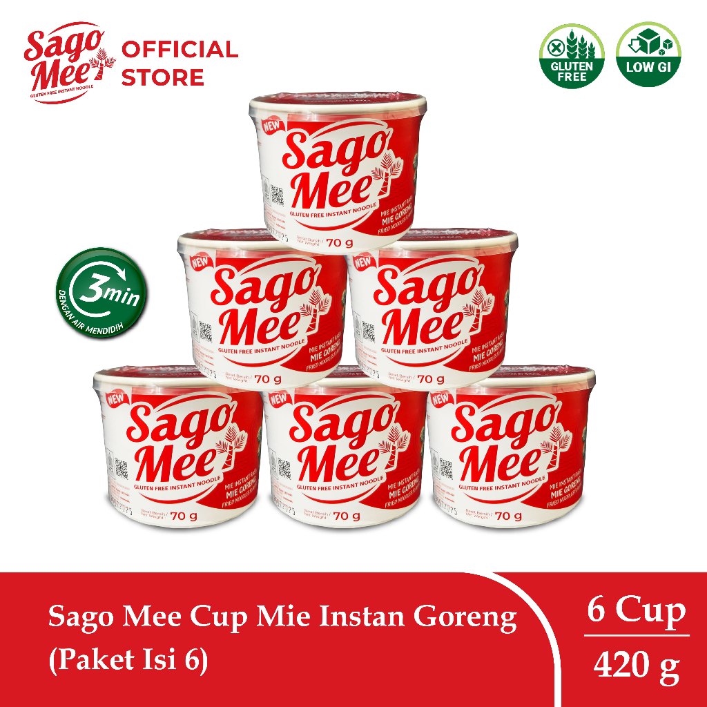 

Sago Mee Cup Mie Instan Goreng 70 gram (Paket Isi 6)