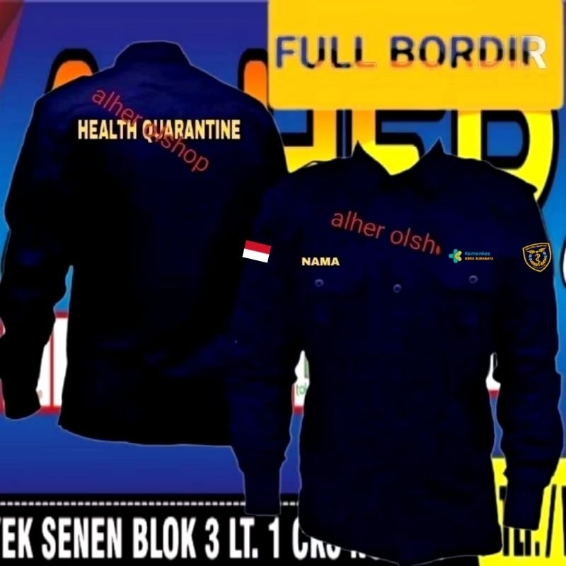 seragam karantina kesehatan baju karantina kesehatan Pdh karantina KKP full bordir seragam pdl healt