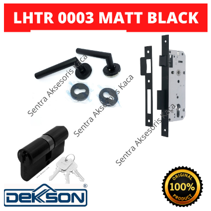 Handle Dekkson LHTR 0003 Hitam Gagang Pintu Kayu Dekson