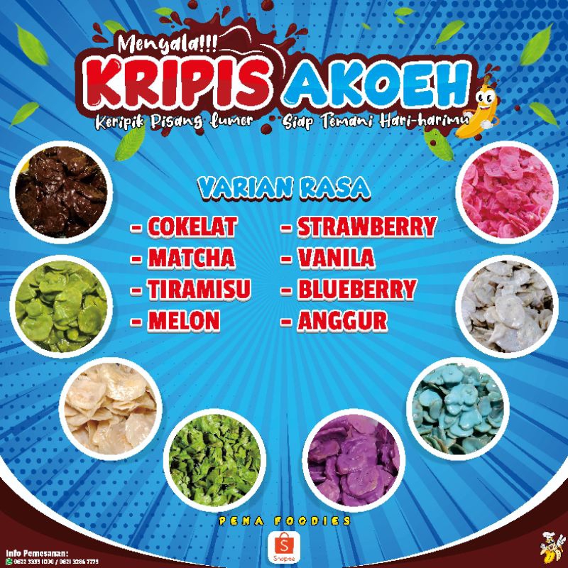 

KERIPIK PISANG COKLAT LUMER VARIAN RASA - CEMILAN MURAH & ENAK | BERAT 140GR