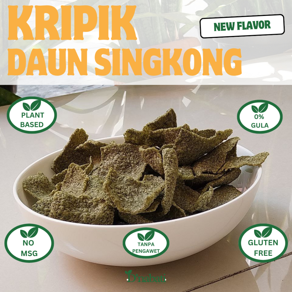 

(100% PLANT BASED) Kripik Nabati Daun Singkong