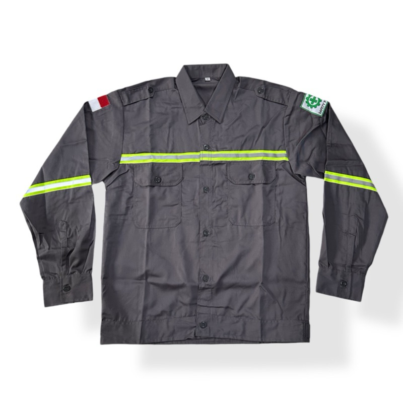 SERAGAM SAFETY SCOTLIGHT HIJAU SERAGAM KEMEJA ATASAN WEARPACK SAFETY SERAGAM KERJA PRIA WANITA PROYE
