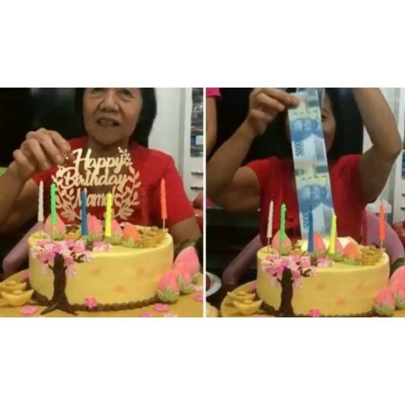 

(BACA DESKRIPSI) Kue Ultah Money Cake Tarik UK 24 H-5 Wajib INSTANT Roll Money Ulang Tahun Birthday Silahkan Request Uang Kado