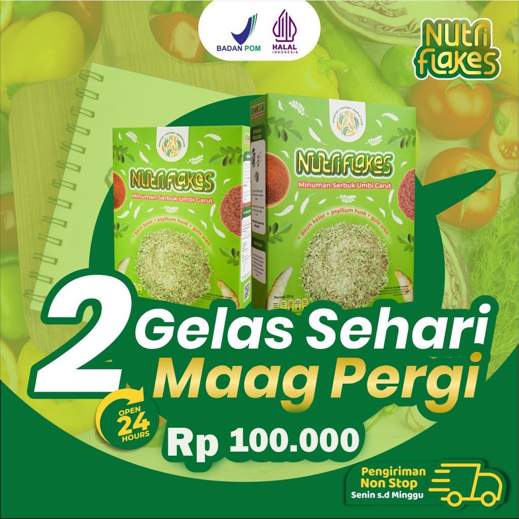 NUTRIFLAKES - Sereal Mencegah dan Mengobati Permasalahan Lambung 212herbal