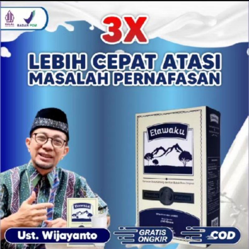 

Susu Kambing ETAWAKU PLATINUM untuk Paru pernafasan sendi 200 gr Original 100%