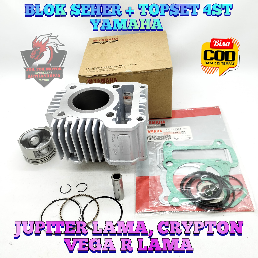 BLOK SEHER Set 4ST / 4Us + Topset  Motor YAMAHA JUPITER LAMA , CRYPTON , VEGA R LAMA Block Piston kr