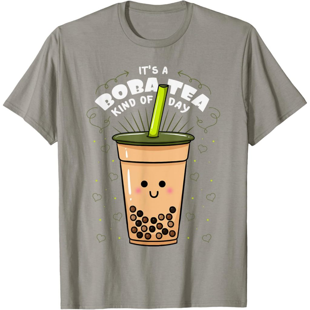 Kaos Anak Boba Tapioca Pearls Tea-based Drink Bubble Milk Tea T-Shirt Pakaian Fashion Baju Atasan An