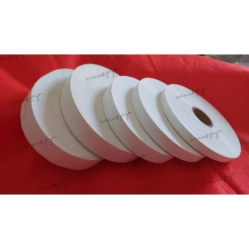 

[Per Roll] Pita Laundry Taffeta Label Penanda Roll Kain Kertas ukuran 12mm 20mm 25mm 32mm 38mm