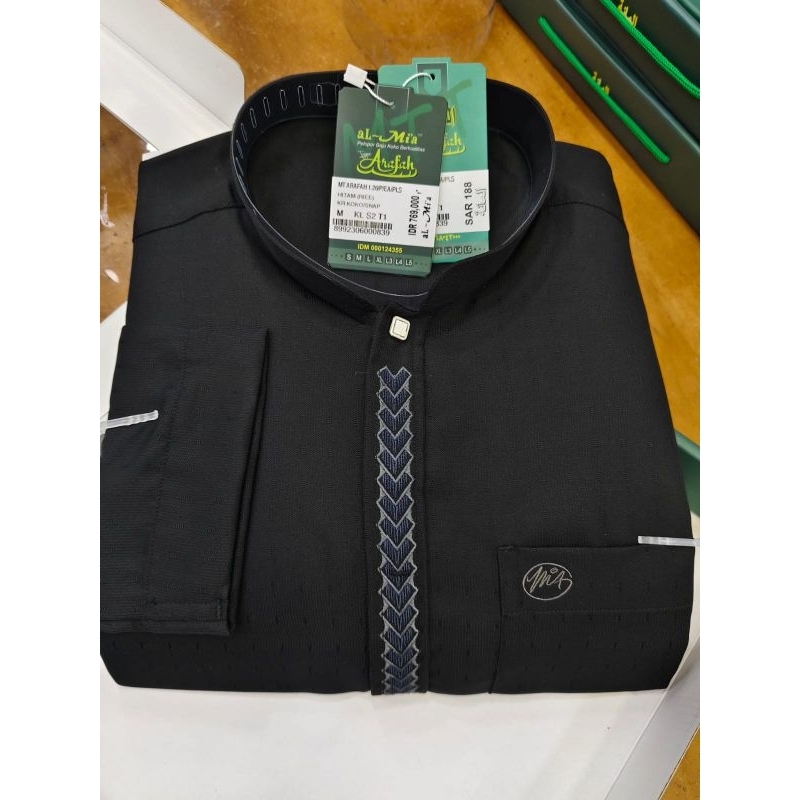 baju Koko almia lengan panjang polos warna 100% almia original