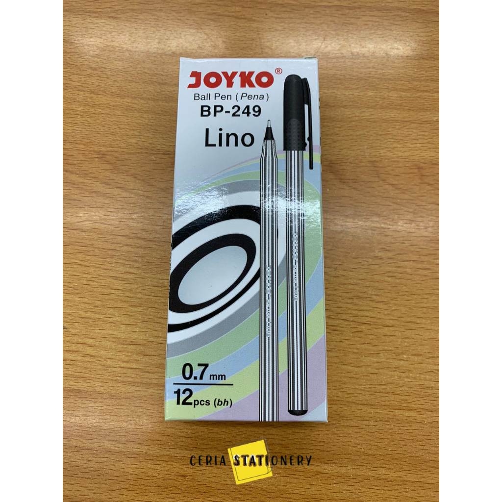 

Pulpen Joyko Lino BP-249 Hitam 1 Lusin / Ballpoint 0.7 Mm / Ballpen Grosir