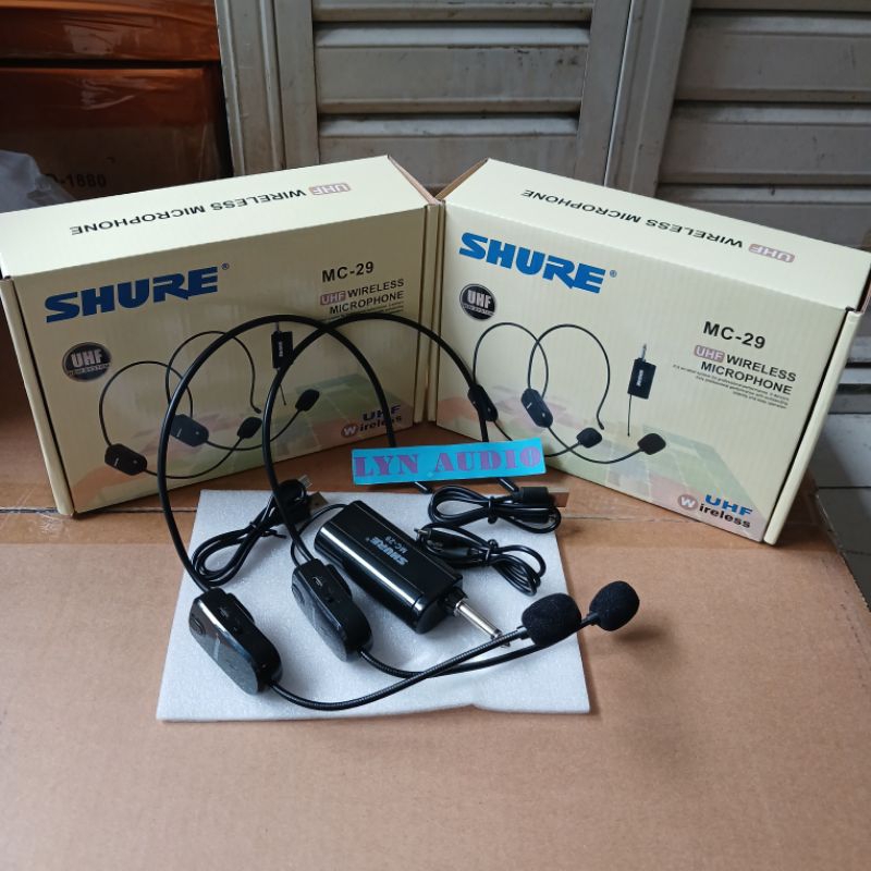 Mic Headset Wireless SHURE MC 29 Shure MC29 Mic bando Wireless