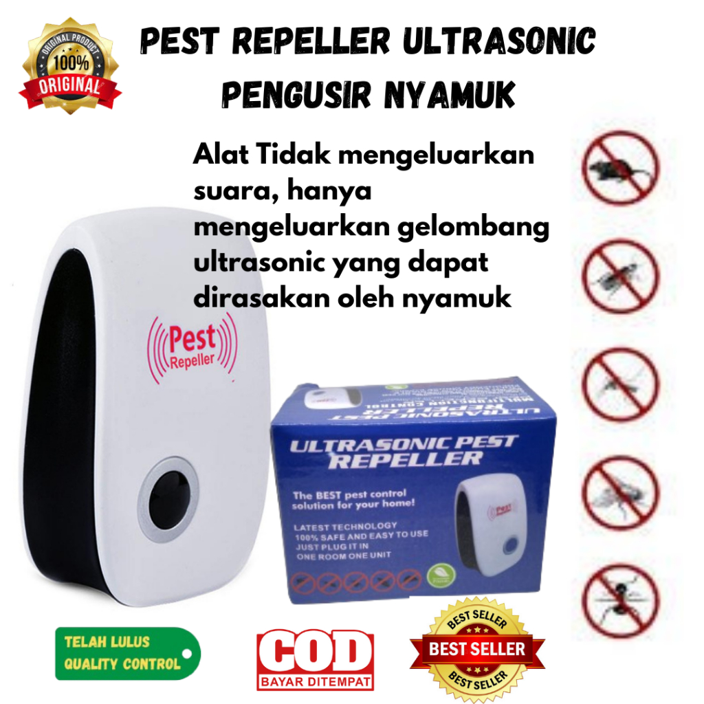 Alat Pengusir Cicak Ultrasonic Pest Repeller Reject Terbaru Original
