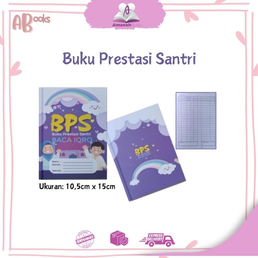

AB//BPS IQRO / IQRA' 1 Buku Prestasi Iqro Custom /Menerima Pesanan Jumlah Banyak/Iqra Santri Mengaji Al Qur an Anak TKA/TPA/TKQ/TPQ/RA