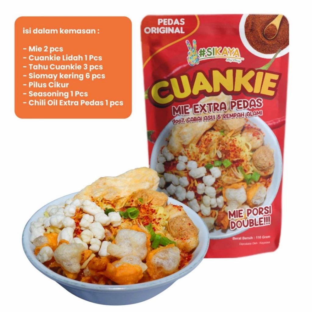 

Cuankie Kuah Instan Pedas / Cuankie Mie Batagor 110 gr