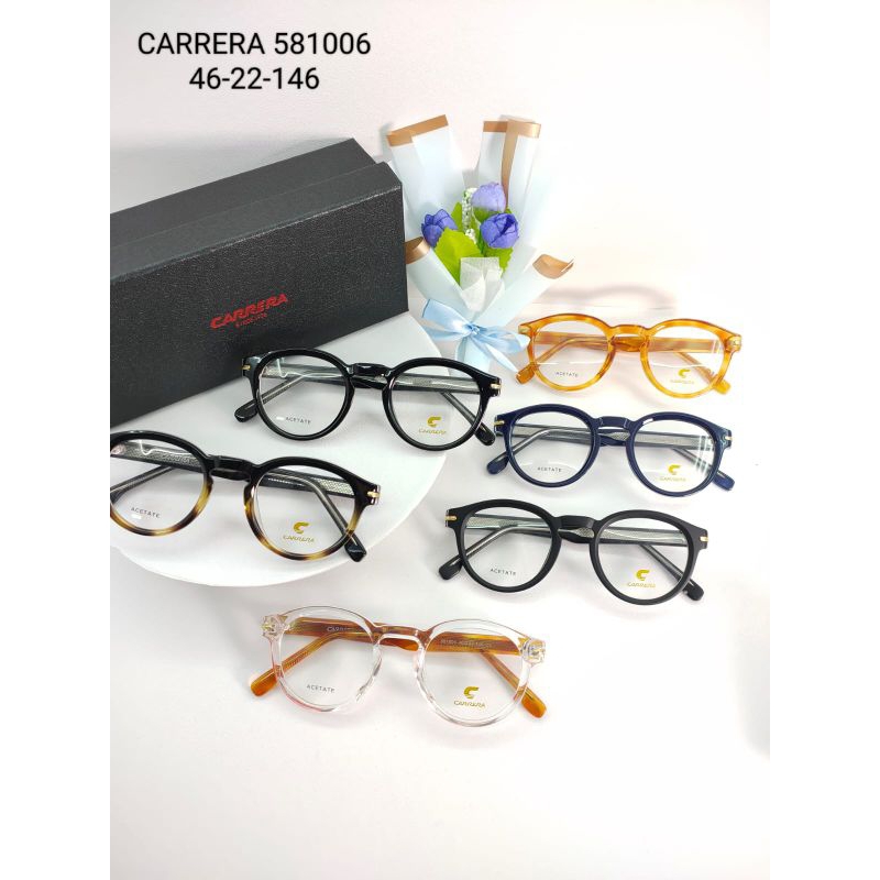 frame kacamata pria wanita unisex oval carrera 581006