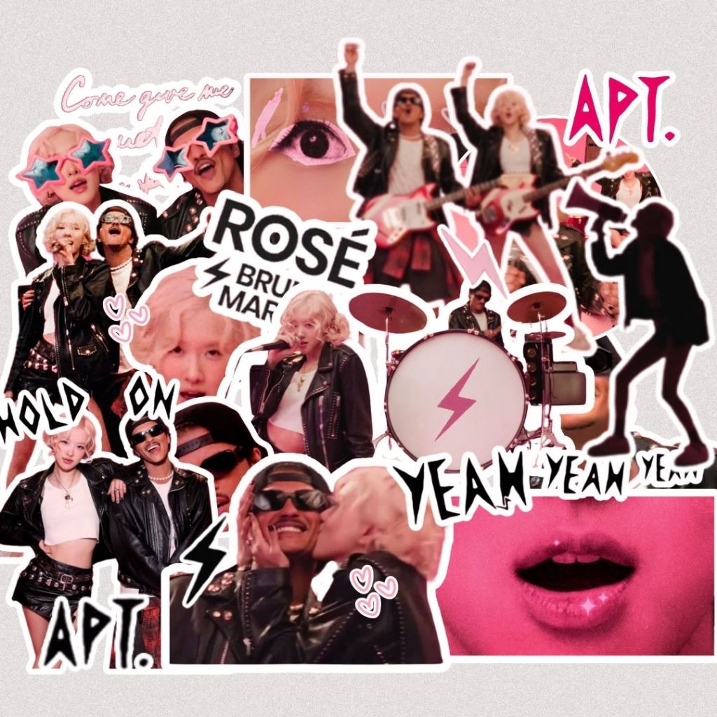 

Sticker Rose Bruno Mars APT. Vinyl Waterproof A5 Stiker Pack| Pinksaturn