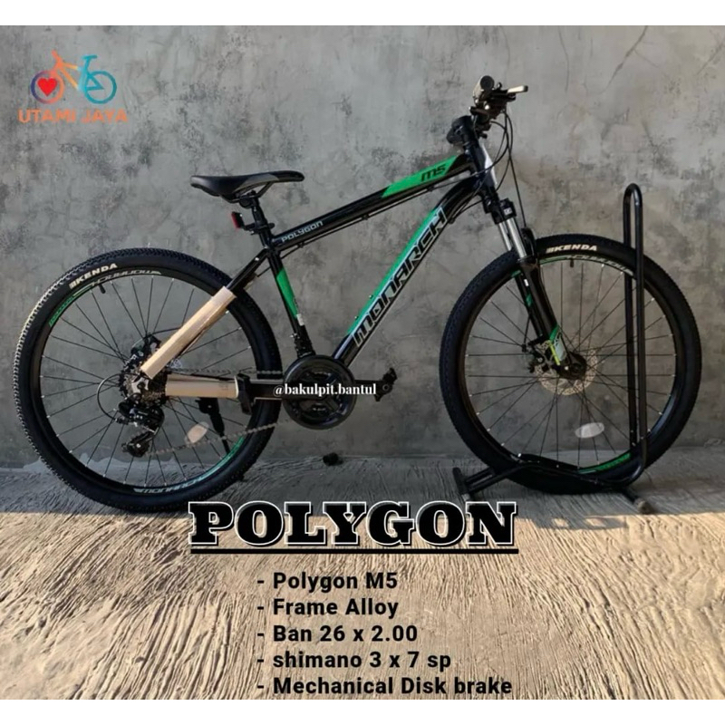 Sepeda anak cowok dewasa gunung MTB polygon  monarch 5 M5 M 5 Monark 5 Monak 5 ukuran 26 inch | Sepe