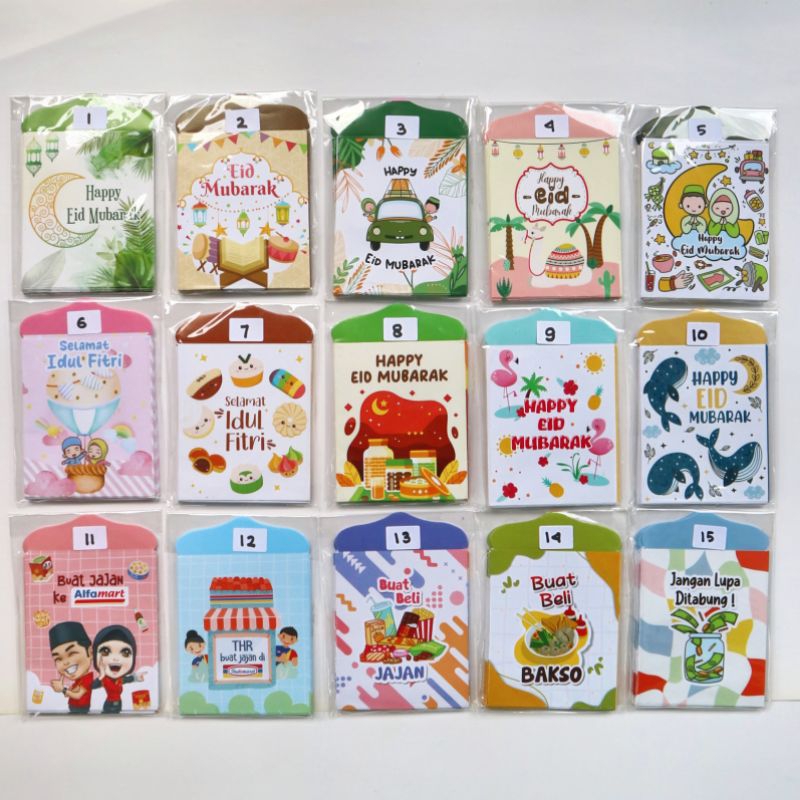 

Amplop lebaran kecil BEBAS PILIH MOTIF (1pack isi 10 amplop)