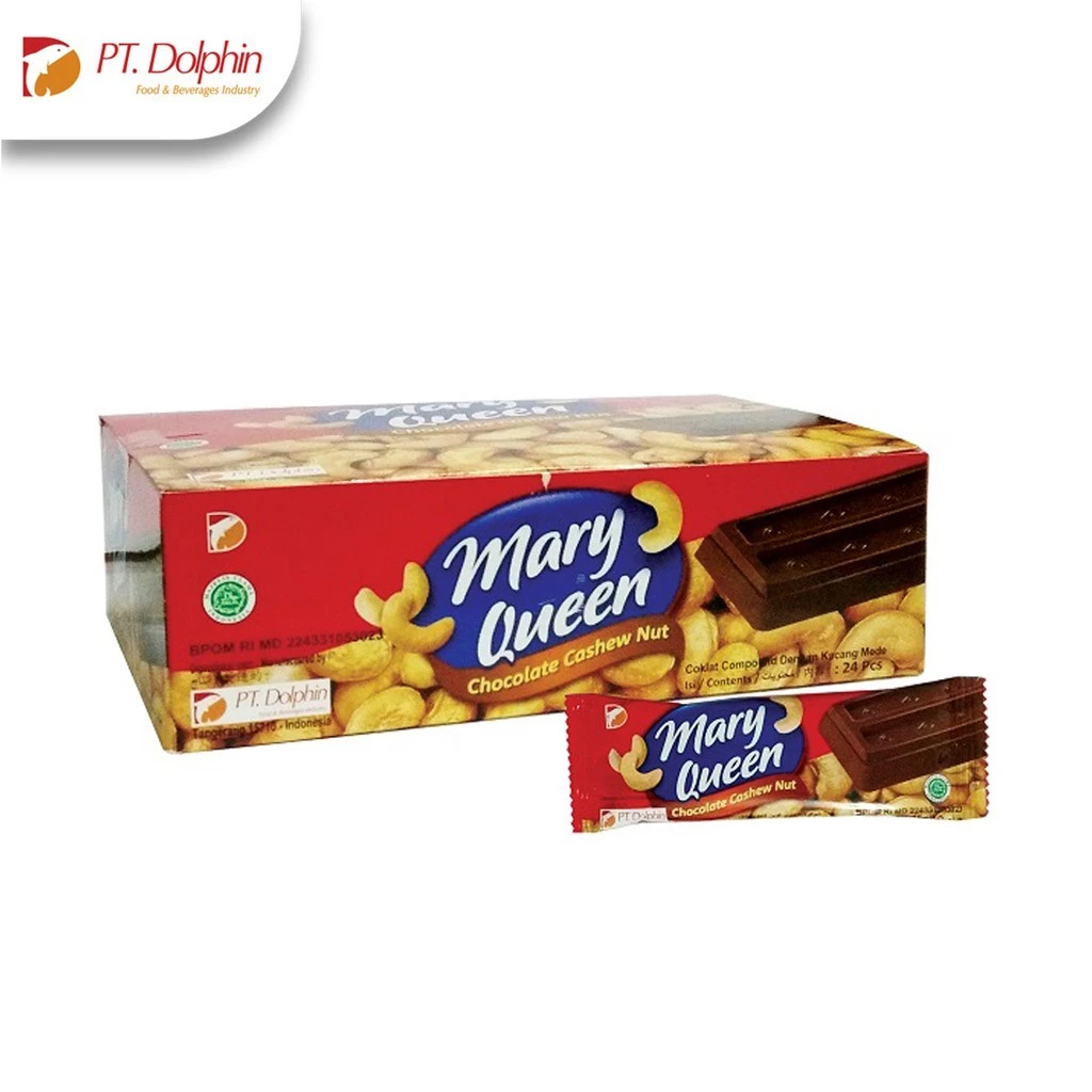 

MARY QUEEN CHOCOLATE 10G - Cokelat Kacang Mede 1Box ISI 24 PCS