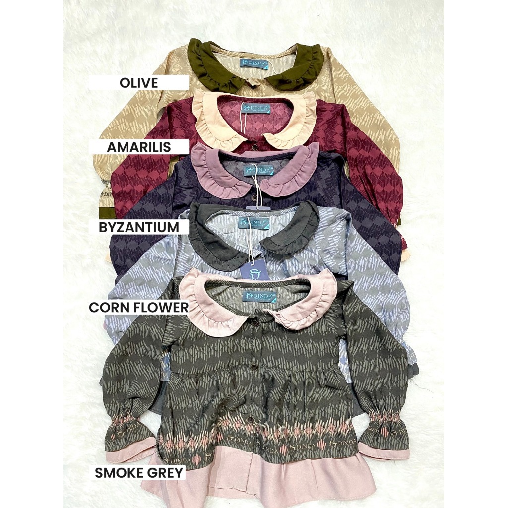 DINDA KIDS TUNIK BAIHAQI ANAK DRESS ONLY- DRESS TUNIK BEBY GILR - BAJU ANAK