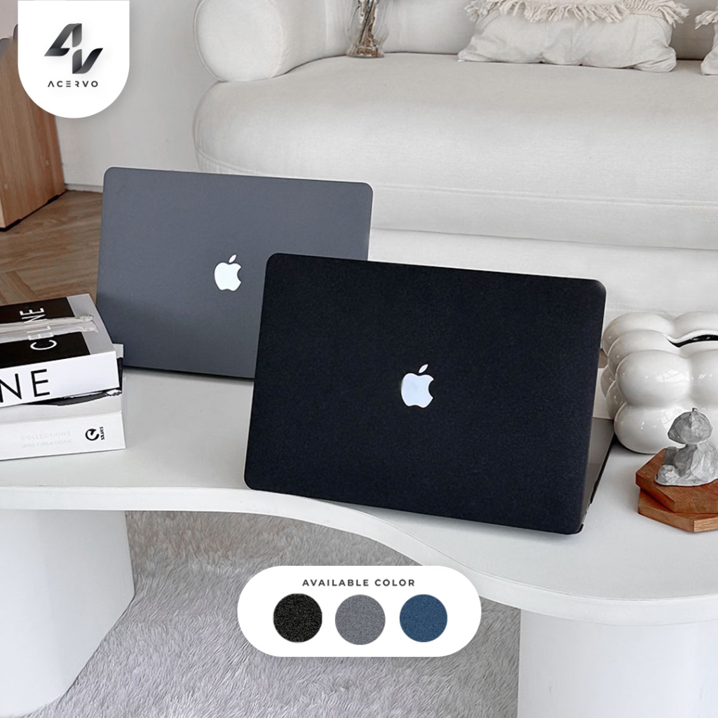 MacBook Sand Texture Case with Logo Cut Out Hard Case Compatible for MacBook Pro 13” / MacBook Air 1
