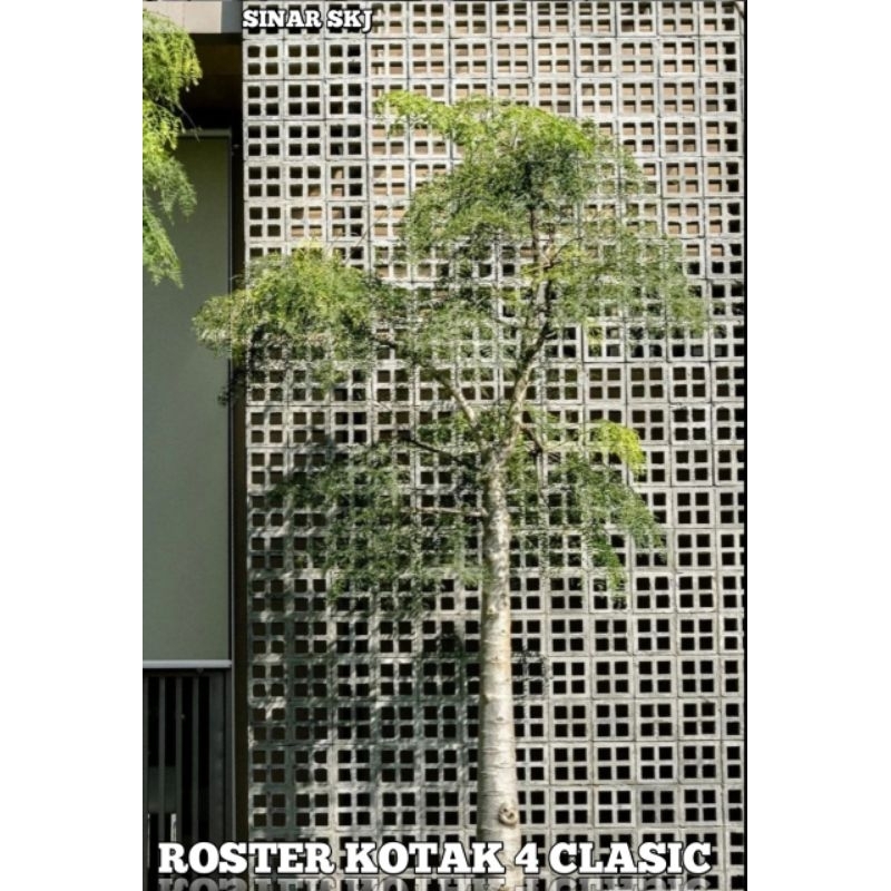 Roster Clasic kotak 4 satu muak/Roster Minimalis/Roster Beton abu abu