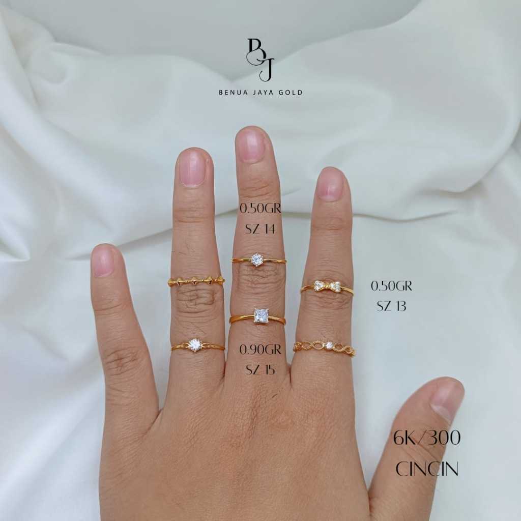 Cincin Fashion Emas 6K/300