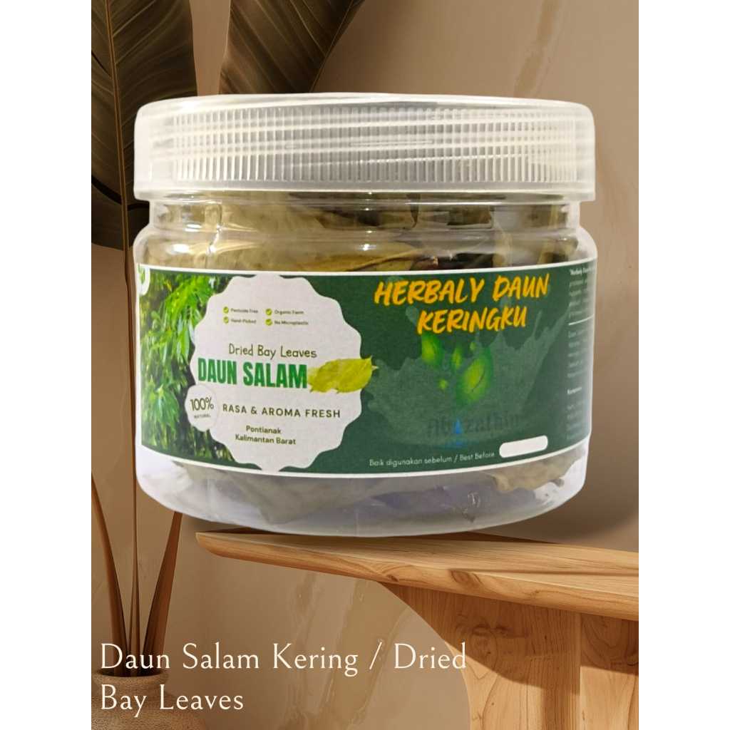 

Daun Salam Kering 20gr / Rimpang Kering / Dry Bay Leaves 100% Organik / Syzygium Polyanthum Kualitas Premium / Herbal Keringku