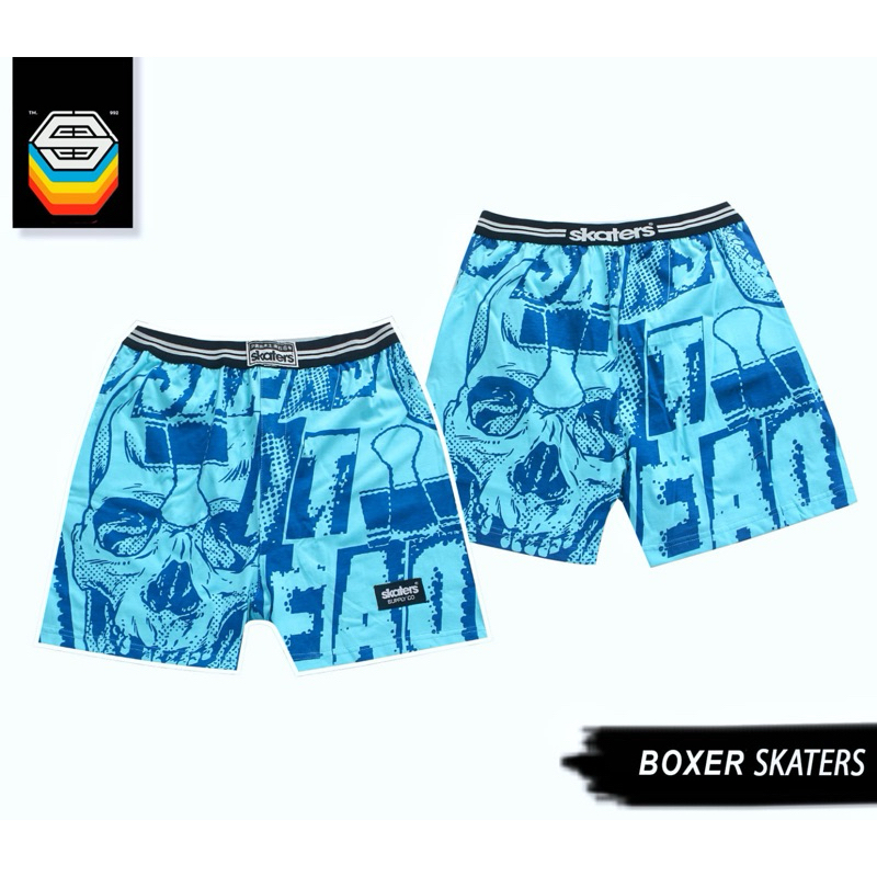 Boxer Skaters Printing Biru XJ026