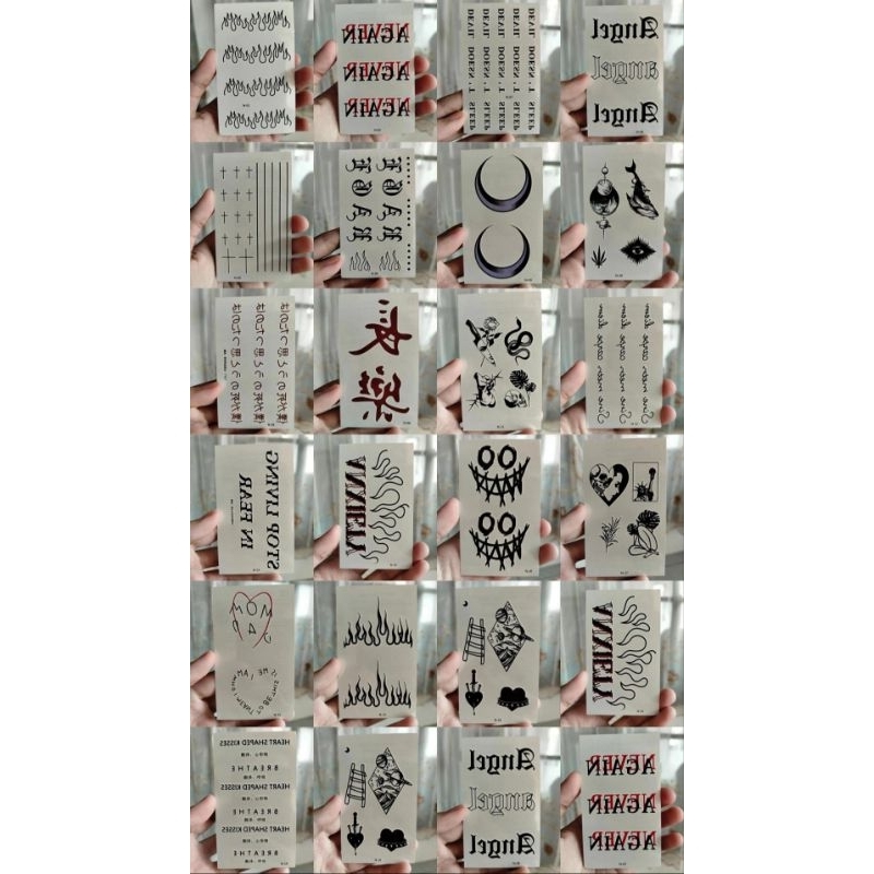 sticker tato temporari aesthetic tattoo temporer aesthetic pria wanita