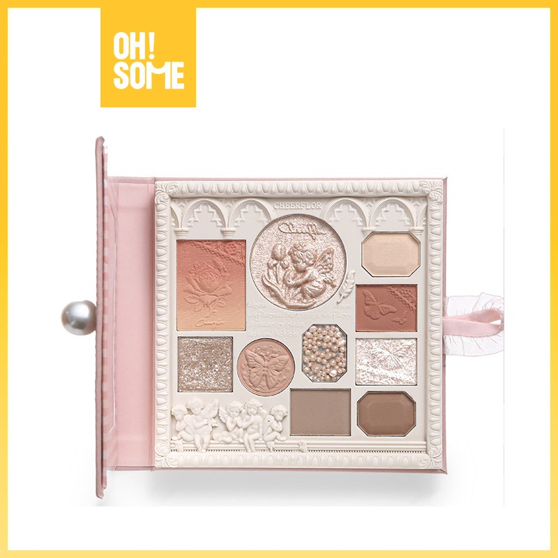 OHSOME—CHEERFLOR·Angel Gallery Series Embossed Makeup Tray CFR973·1box /Palette /Eyeshadow /Blush / 