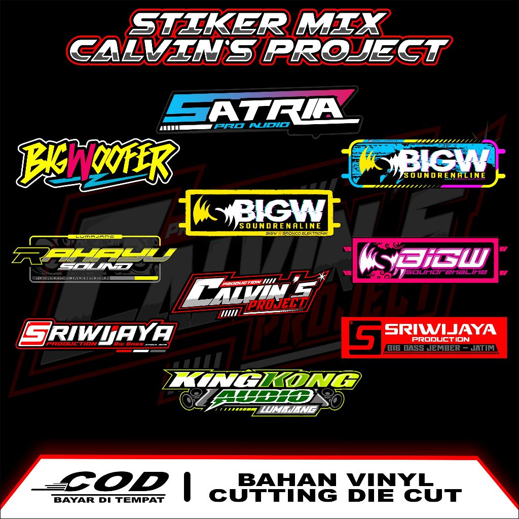 

STIKER SOUND SYSTEM MIX BOLO CALVIN`S PROJECT BAHAN VINYL PREMIUM ANTI AIR