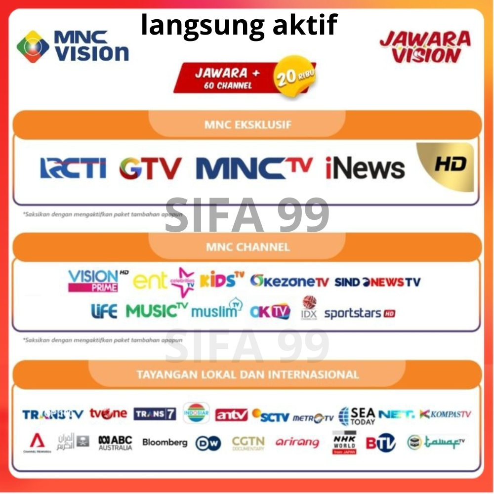 Paket Mnc Vision Jawara & Jawara + mnc 1 bulann