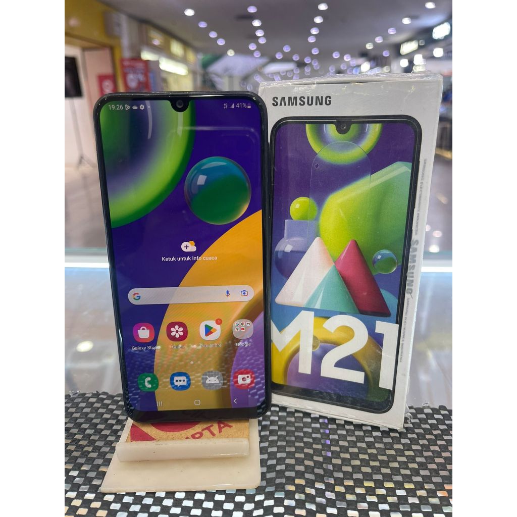 SAMSUNG GALAXY M21 4/64GB SECOND SEKEN BEKAS RAM 4 INTERNAL 64