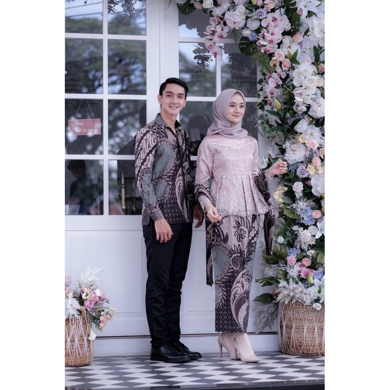 ADA JUMBO / SET KEBAYA ADIVA KEBAYA BROKAT MODEL TERBARU KOMBINASI PAYET MUTIARA FREE SELENDANG BAJU
