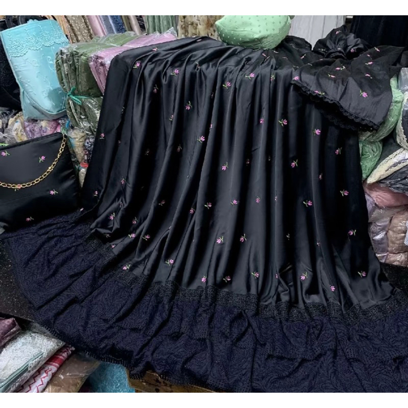 MUKENA ARMANY SILK || MUKENA DEWASA MOTIF BUNGA KECIL