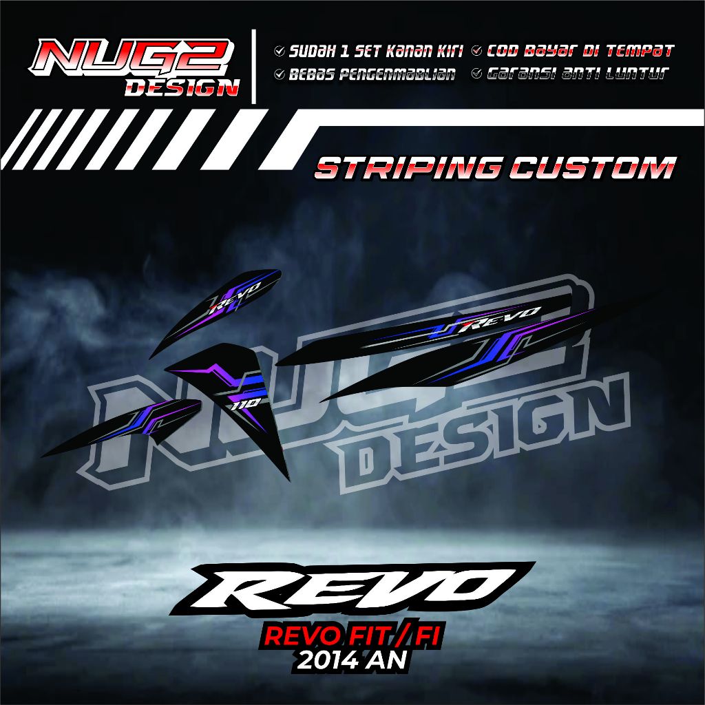 striping revo fit - striping revo fit simple kekinian - striping revo fit tahun 2014 decal vynil lam
