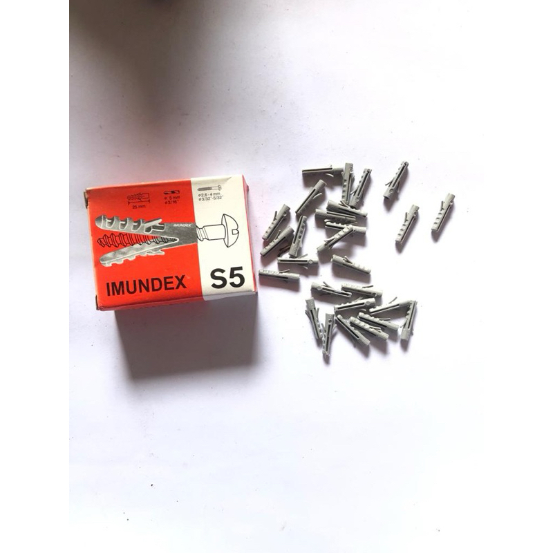 GM Fisher Imundex Pengait Paku Tembok PVC S5  [1 Kotak]