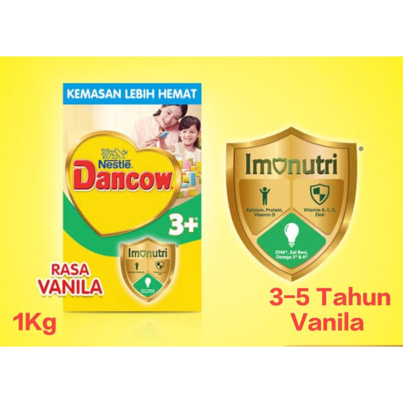 

SUSU DANCOW 3+ 1Kg VANILA DAN MADU SUSU FORMULA