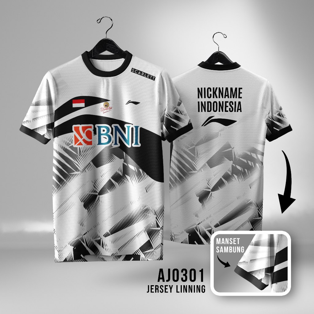 Jersey Badminton Bulu Tangkis Lining BNI Series 2024